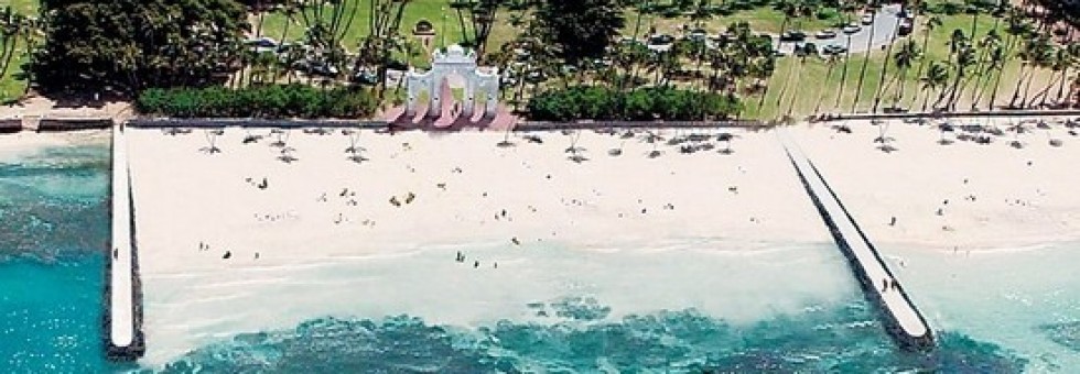 A rendering of what the beach could be. Image from the City & County of Honolulu.